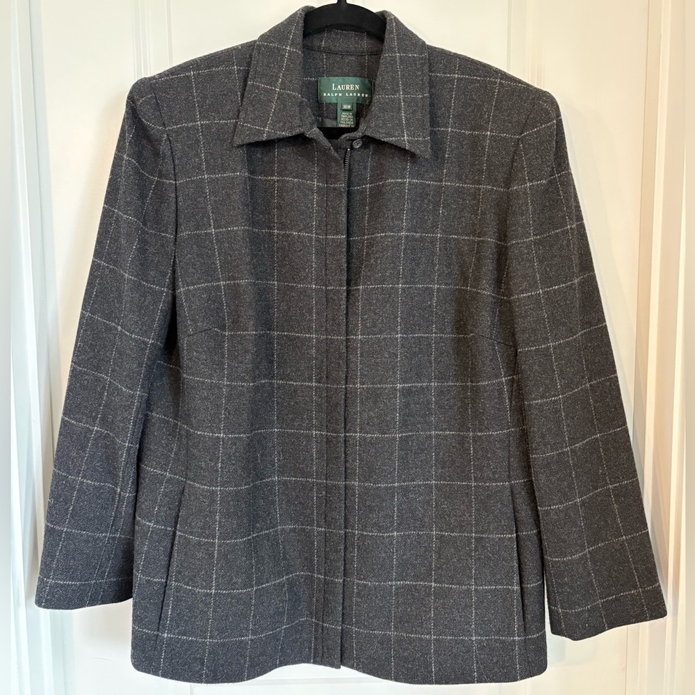 Vintage Lauren Ralph Lauren LRL Women's Coat Jacket 100% Lambswool Size 16w